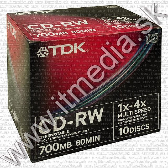 Image of TDK REWRITABLE CD-RW -----4X----- NormalJC (IT4994)